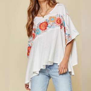 SAVANNA JANE   Wildflower Embroidered Knit Top Size 1X/2X